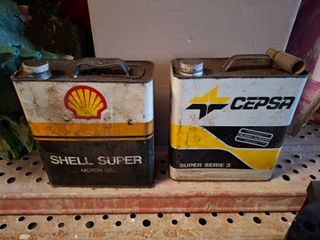 Latas Aceite Shell, Cepsa y otras marcas. Antiguas