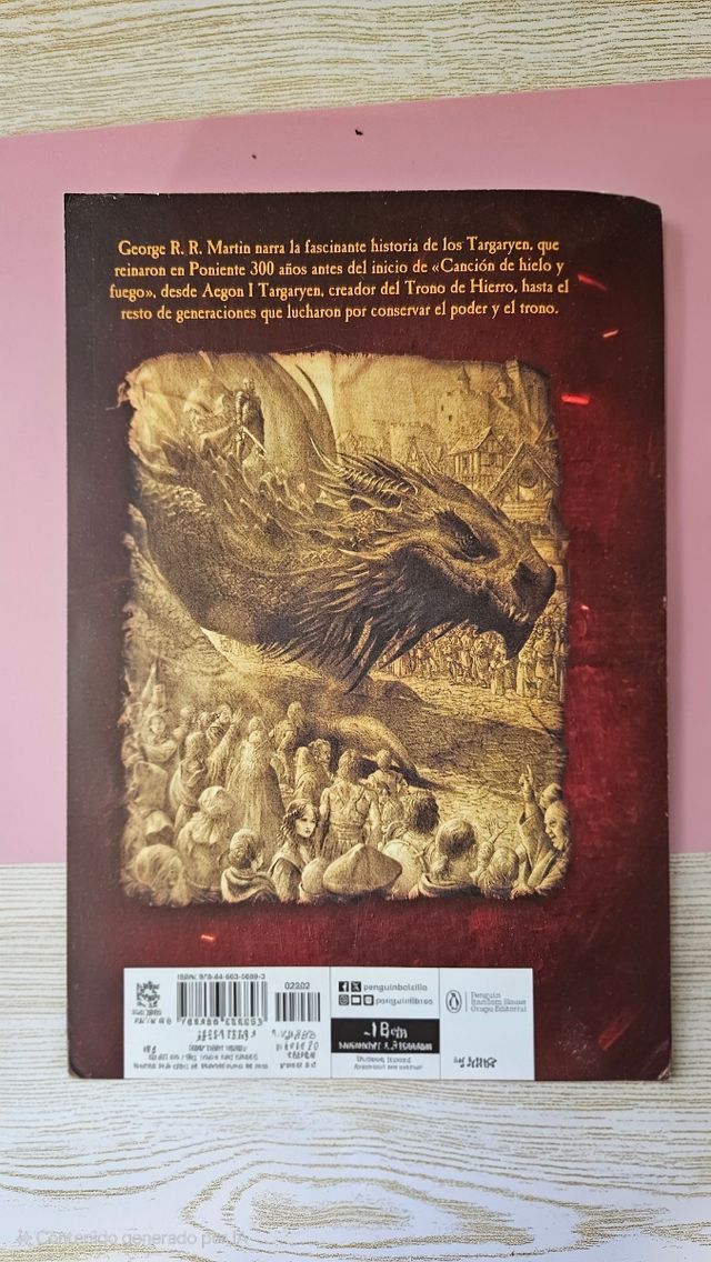 Libro Fuego y Sangre (Juego de tronos)