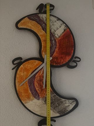 Reloj de pared decorativo multicolor