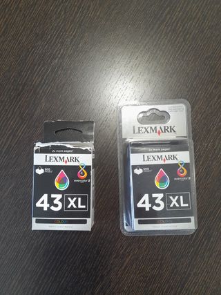 Pack 2 xTinta negra Lexmark 43 XL