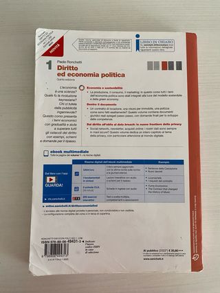 Diritto ed economia politica Volume 1