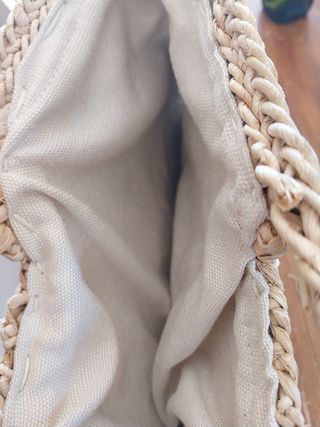 Borsa vintage in paglia beige