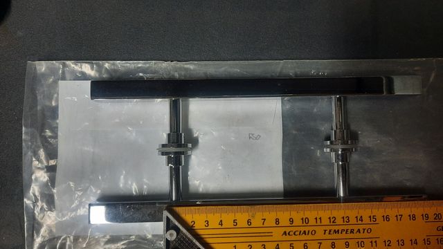 Juego tiradores inox puerta cristal o mampara