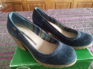 Zapatos Drastik ante azul Talla 38