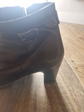 Botines de piel negros talla 39