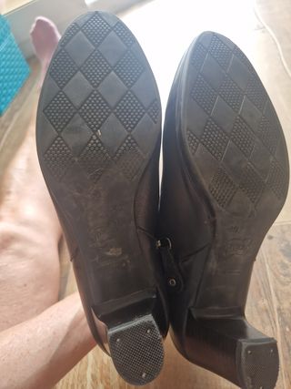 Botines de piel negros talla 39