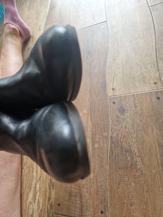 Botines de piel negros talla 39