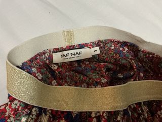 Falda larga plisada floral multicolor para mujer.