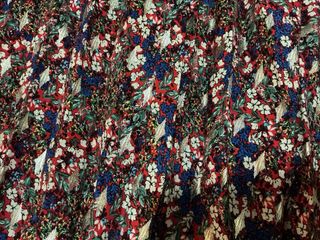 Falda larga plisada floral multicolor para mujer.