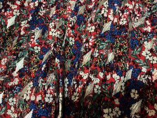 Falda larga plisada floral multicolor para mujer.