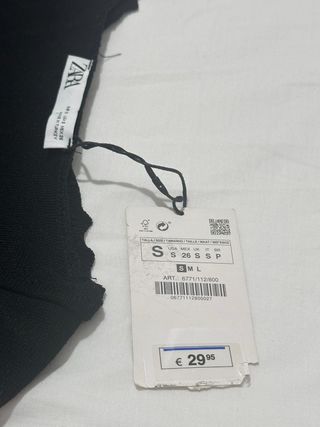 Vestito Zara nero nuovo tg S