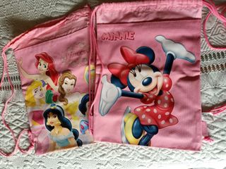 2 Bolsas Disney Princesas y Minnie Mouse