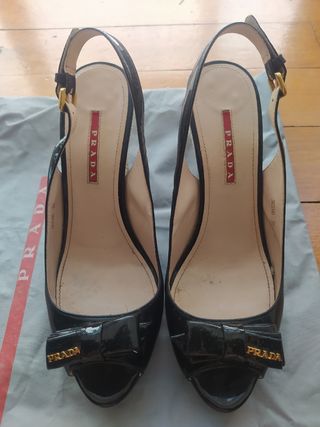 Zapatos Prada Negros Charol