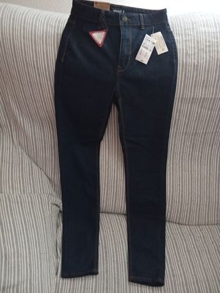 Pantalón vaquero skinny mujer color azul marino