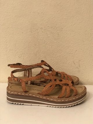 PONS QUINTANA - Sandalias trenzado naranja 38