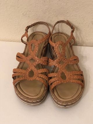 PONS QUINTANA - Sandalias trenzado naranja 38