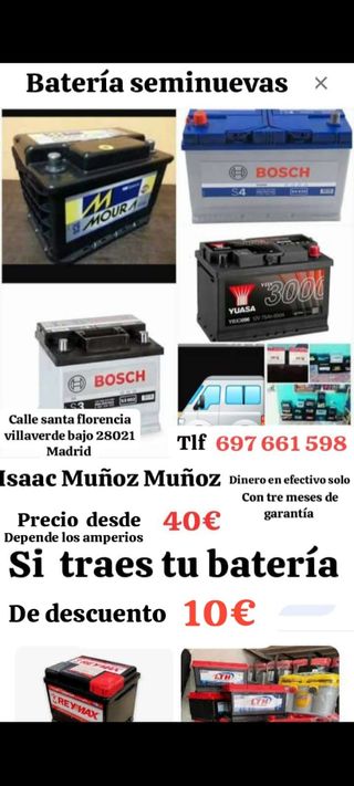 Batería de coche seminueva