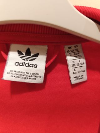 Chándal Adidas Rojo Talla chico 15 años 