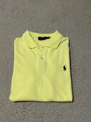 Polo Ralph Lauren Amarillo Logo Negro Talla S