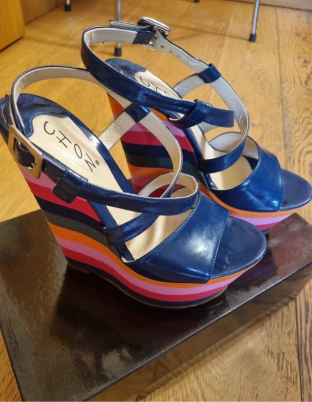 Sandali Chon con plateau multicolore