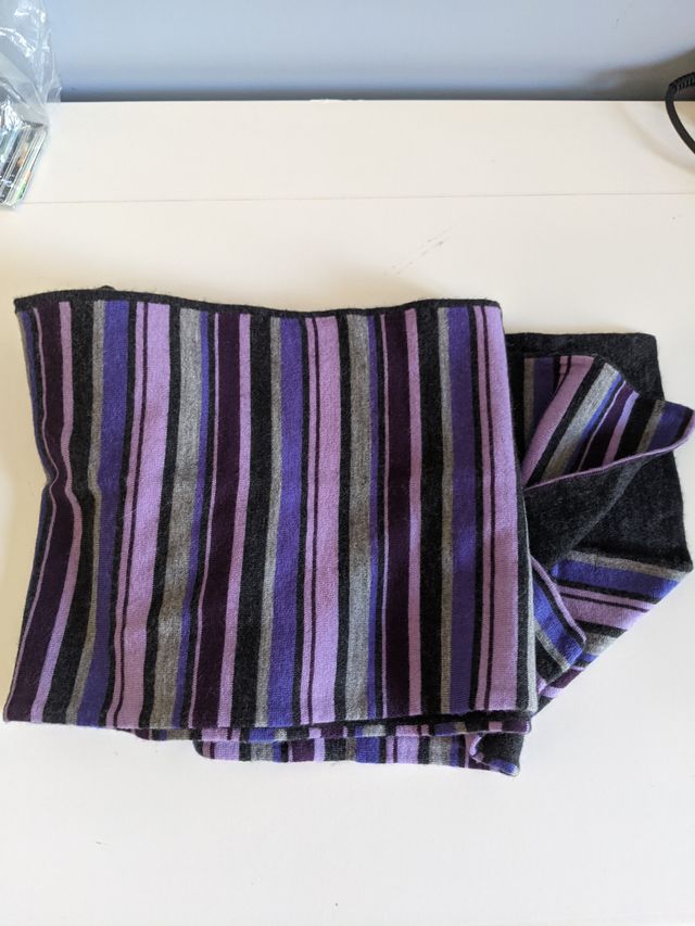 Sciarpa Heritage 200 cm Viola Blu Lilla Righe