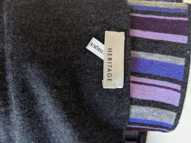 Sciarpa Heritage 200 cm Viola Blu Lilla Righe