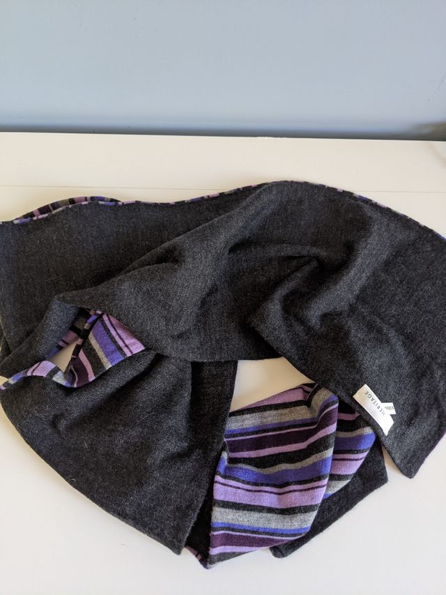 Sciarpa Heritage 200 cm Viola Blu Lilla Righe