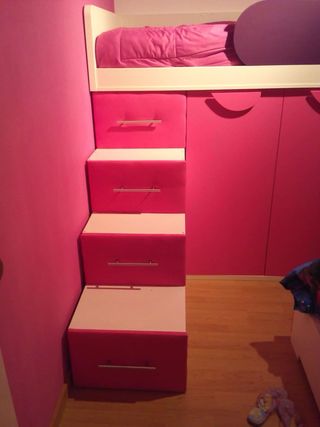 Mueble Cama con Armario y Cajones