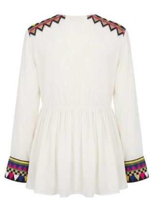 Chaqueta bordada multicolor