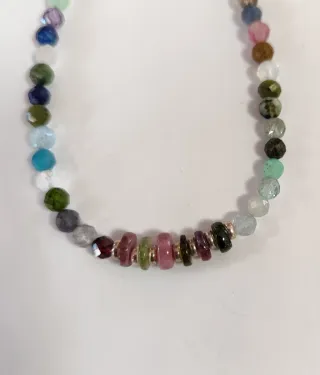 Collar minerales naturales plata 925