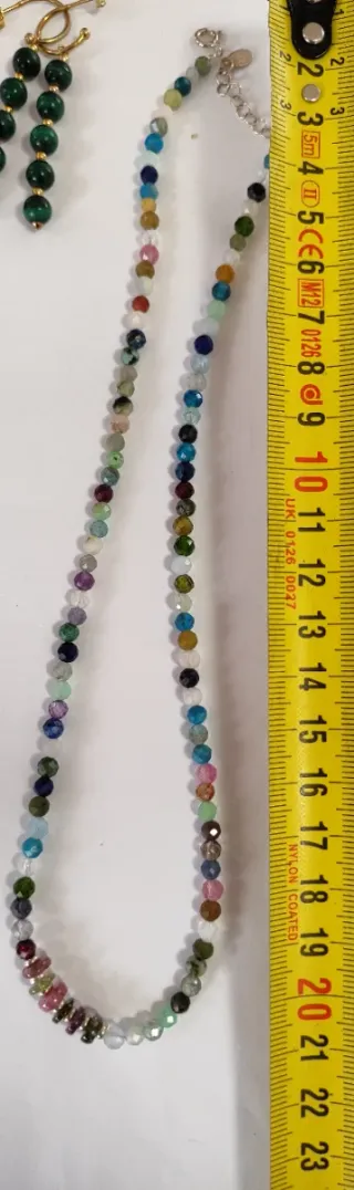 Collar minerales naturales plata 925