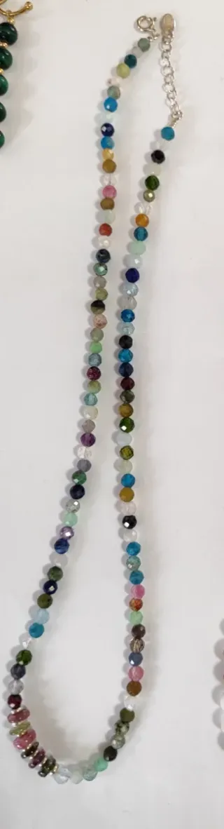 Collar minerales naturales plata 925