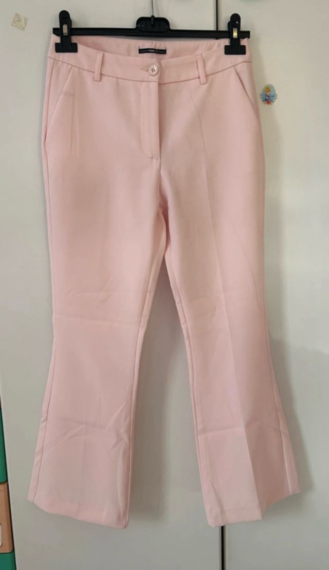 Pantaloni eleganti rosa taglia S