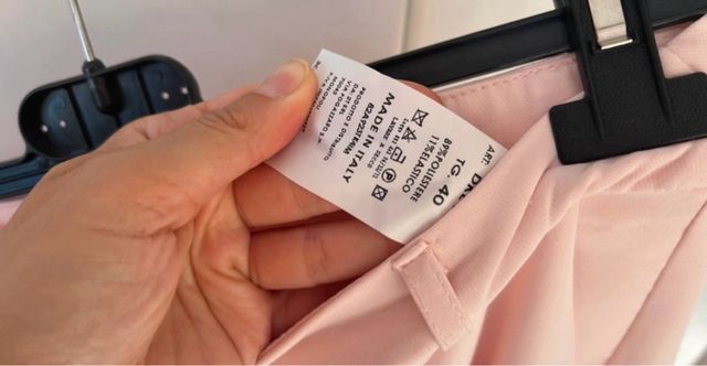 Pantaloni eleganti rosa taglia S