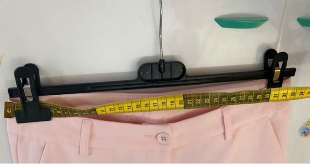 Pantaloni eleganti rosa taglia S