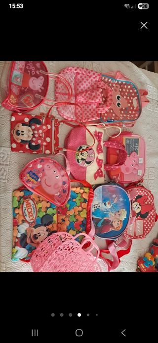 Lote bolsos para niña: frozen. Peppa. Minnie
