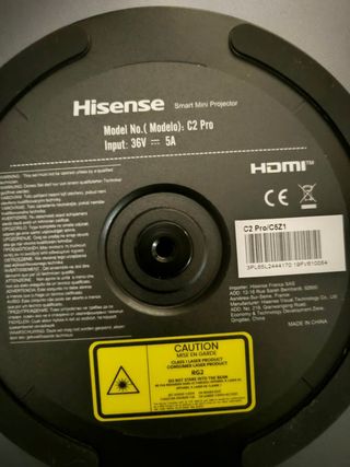 Proyector Hisense Smart Mini C2 Pro Plata