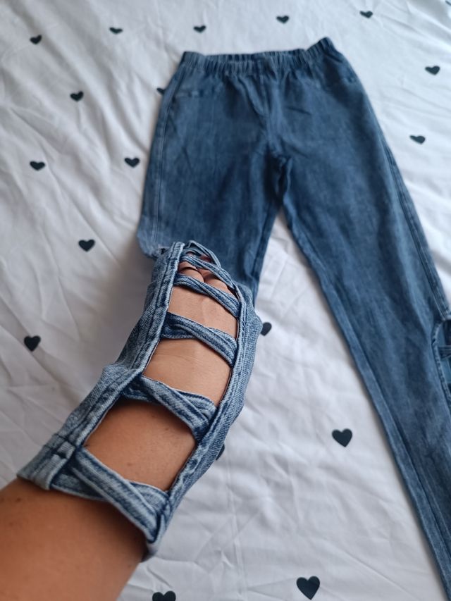 Leggings elásticos efecto vaquero