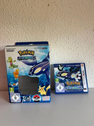 Pokémon Zafiro Alfa Caja y Póster Nintendo 3DS