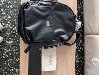 Mochila Guess Negra Piel Sintética Unisex