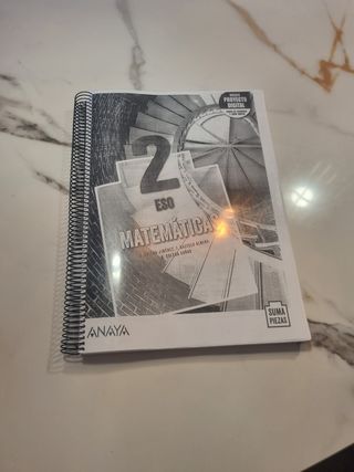 Libro de segundo de ESO matematicas ANAYA