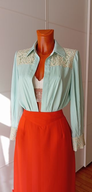 Camisa, blusa, sobre camisa vintage.