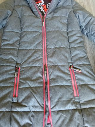 Superdry Piumino Lungo Cappuccio Donna Tg Small 