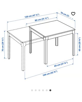 Mesa y 2 Sillas Madera ikea