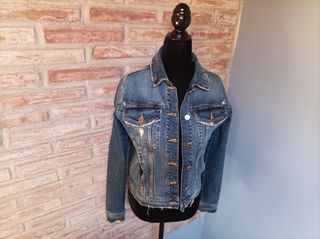 Cazadora Vaquera Zara Azul Talla M
