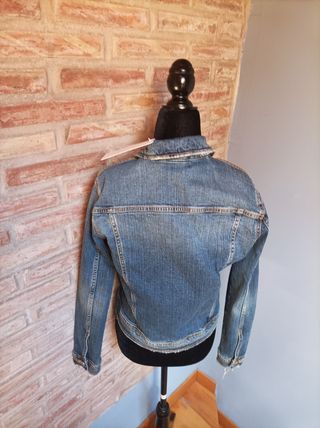 Cazadora Vaquera Zara Azul Talla M