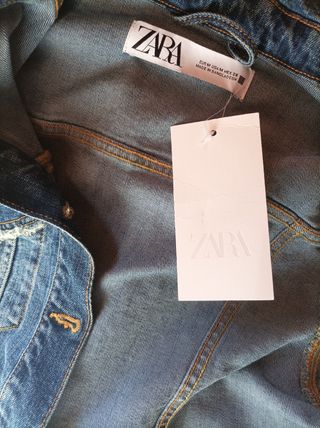 Cazadora Vaquera Zara Azul Talla M