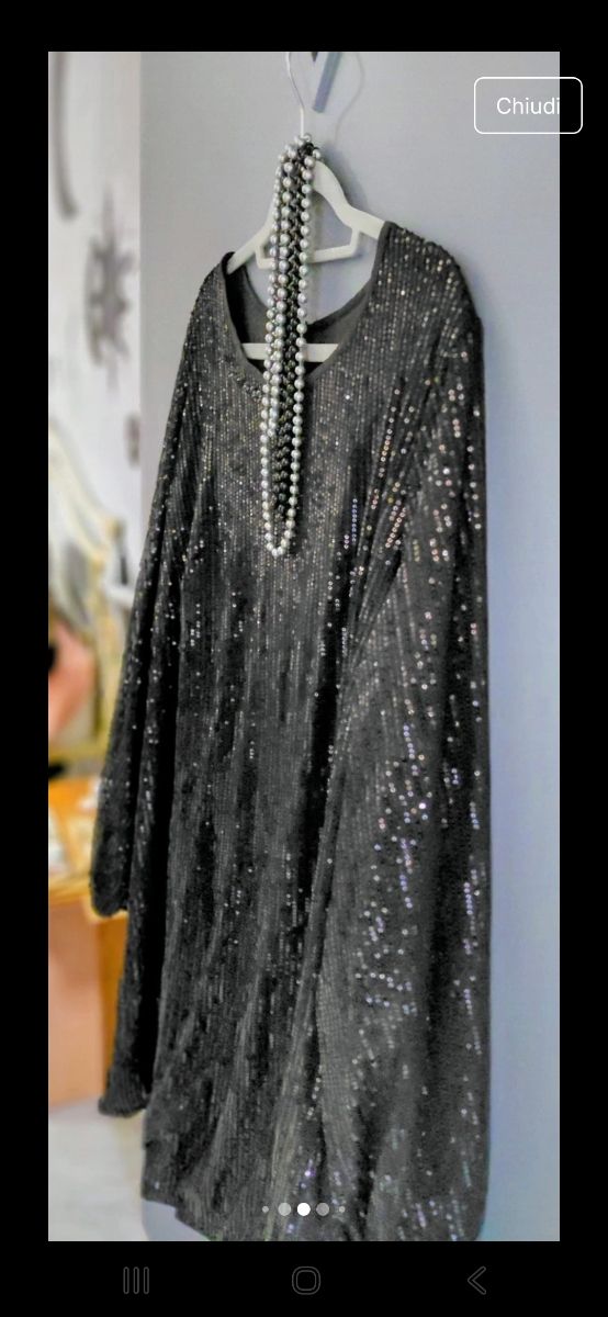 Abito da cerimonia nero con paillettes