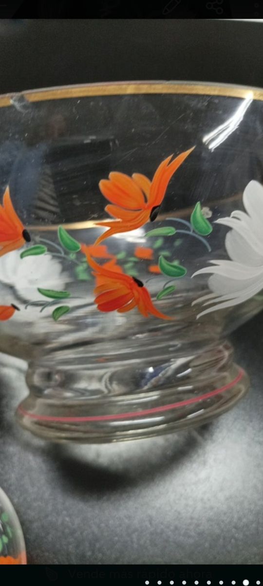 Cristal pintado años 50