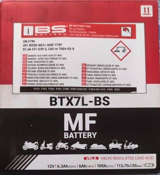 Batería BS BTX7L-BS 12V 6.3Ah